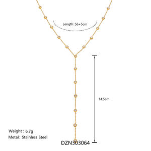 <span class=keywords><strong>2026</strong></span> AW NUEVO BOHO Y COLA PLANETA CIRCONÍO COLLAR DE CADENA Dazan CALIENTE 18K Chapado en oro Sin deslustre JOYERÍA de acero inoxidable - Product Image 2