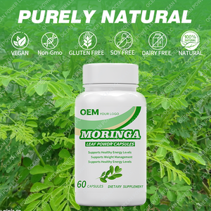 Cápsulas de polvo de Moringa ricas en nutrientes puros OEM Superfood antioxidante verde natural que apoya la salud energética de la piel - Product Image 6