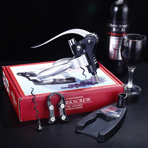 Ouvre-bouteille de vin à <span class=keywords><strong>levier</strong></span> vertical en alliage <span class=keywords><strong>Tire</strong></span>-<span class=keywords><strong>bouchon</strong></span> avec boîte cadeau <span class=keywords><strong>Accessoires</strong></span> Kit de vin élégant - Product Image 4