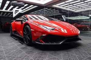 Nouveau kit carrosserie en fibre de carbone de haute qualité pour Hurricane LP610/LP580, style MSY amélioré, avec lèvre avant, diffuseur et aileron latéral - Product Image 3