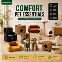 Canapé-lit pour animaux de compagnie en velours brossé, lit pour chien et chat, en bois contreplaqué MDF, rembourrage en mousse, universel pour chat et chien, vente en gros
