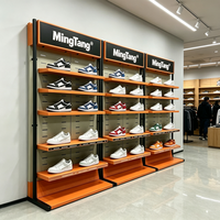 Étagère de présentation de chaussures en métal Mingtang pour magasin de chaussures, mobilier de décoration de magasin, présentoir à chaussures