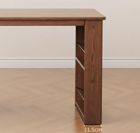 Table à thé extensible solide, station de préparation de thé minimaliste pour salon, support à thé tout-en-un avec armoire intégrée, commande à une touche CHZ012