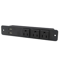 Multiprise de bureau standard US avec prises intégrées, idéale pour table de chevet, canapé, mobilier de bureau, multiprise USB avec protection contre les fuites