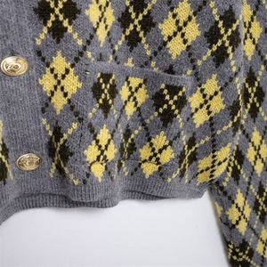 Suéteres Femininos 2024: Nova Moda Casual, Jaqueta de Tricô com Diamantes, Blusas de Tricô, Roupas de Outono para Mulheres - Product Image 5