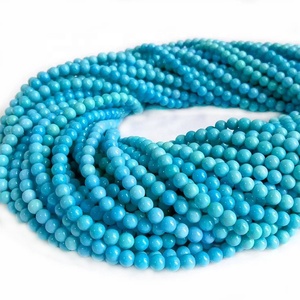 Perles rondes turquoises, pierres précieuses naturelles, <span class=keywords><strong>de</strong></span> haute qualité, <span class=keywords><strong>prix</strong></span> moins cher, nouveau, - Product Image 1