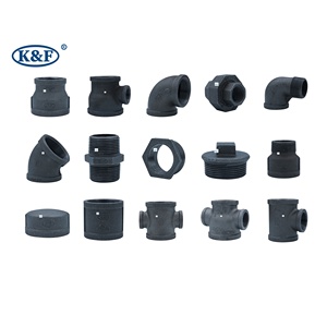 Kanaifu ổ cắm dễ uốn giảm khuỷu tay <span class=keywords><strong>Tee</strong></span> Nam Nữ Ren sắt lắp ống kẽm mạ Đen Phụ kiện ống sắt - Product Image 5