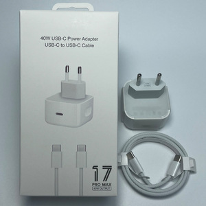 <span class=keywords><strong>Cargador</strong></span> PD Tipo C de 40W para iPhone con <span class=keywords><strong>Cable</strong></span>, Enchufe EU/US/UK, <span class=keywords><strong>Cargador</strong></span> de 40W para iPhone, <span class=keywords><strong>Cargador</strong></span> para <span class=keywords><strong>Apple</strong></span> 18 17 16 15 Pro Max - Product Image 3