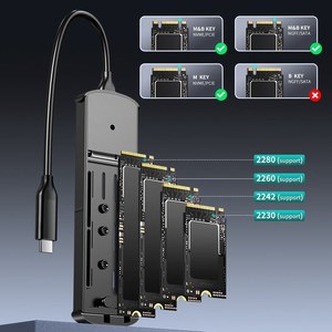 Yottamaster M.2 Nvme Sata Dual Protocol 10Gbps Type-C Ssd Behuizing Externe Harde Schijf Behuizing Met Siliconen Hoes - Product Image 2