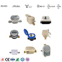 Medidor de agua ultrasónico Clase B LoRaWAN M-Bus RS485 Pulse IP68 MID CE ISO 4064 Medidores de flujo OEM