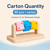 Jouet à mâcher pour hamster en bois naturel durable, écologique, non électrique, blocs de cubes colorés rotatifs pour le broyage des dents et l'enrichissement