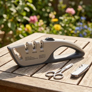 <span class=keywords><strong>Afilador</strong></span> de Cuchillos Manual con Ángulo Ajustable y Perilla Giratoria, Herramienta Multifuncional para Afilar Cuchillos y Tijeras de Cocina para Uso Doméstico - Product Image 1