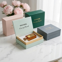 Boîtes d'emballage de luxe pour cosmétiques et parfums avec logo personnalisé, insert en mousse EVA blanche de 2,5 mm d'épaisseur, fermeture magnétique