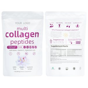 Polvo de péptidos de colágeno múltiple de ácido hialurónico Fuente de proteína <span class=keywords><strong>natural</strong></span> Premium para la piel y el bienestar Colágeno múltiple - Product Image 3