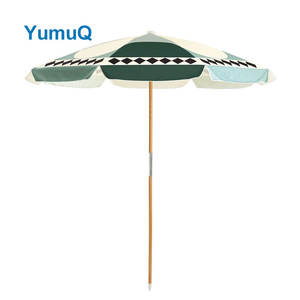 YumuQ pliable extérieur en fibre de verre jardin étanche rotatif frangé plage pêche parasol parapluie - Product Image 4