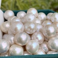 Chaîne de perles d'eau douce naturelles blanches rondes de 11-12 mm, forme plissée Edison, qualité 4A, perles cultivées pour la fabrication de bijoux