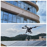 Drone de nettoyage de surface, drone autonome de lavage, drone de nettoyage de façade de bâtiment de grande hauteur