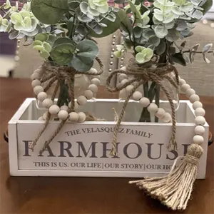 Guirlande de <span class=keywords><strong>perles</strong></span> <span class=keywords><strong>en</strong></span> <span class=keywords><strong>bois</strong></span> de ferme avec glands décor de pays rustique <span class=keywords><strong>perles</strong></span> de prière grande tenture murale perle <span class=keywords><strong>en</strong></span> <span class=keywords><strong>bois</strong></span> - Product Image 3