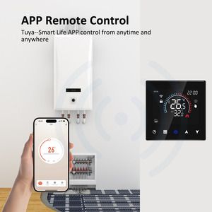 Bouton de commande tactile au design moderne Panneau d'affichage coloré à double température <span class=keywords><strong>Thermostat</strong></span> Wifi <span class=keywords><strong>Thermostat</strong></span> de <span class=keywords><strong>chauffe</strong></span>-<span class=keywords><strong>eau</strong></span> de chaudière - Product Image 6