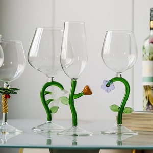 M Plant Goblet Crystal Glass Creative Wedding Party Cristalería Degustación de vino Copas Flower <span class=keywords><strong>Bordeaux</strong></span> Champagne Cup - Product Image 3