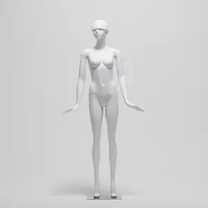 Fiberglass Mannequin Staande Bochtige Realistische Matte Witte Full Body Vrouwelijke Mannequin In Verschillende Poseren