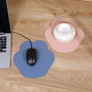 Sunrose – tapis de souris en cuir de forme irrégulière, antidérapant, pour bureau, utilisation sur ordinateur, jaune, bleu marine, rose, vert olive, blanc - Product Image 4