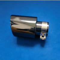 Punta de escape de titanio negro de 4 pulgadas para coche, tubo de escape de acero inoxidable 304 con malla estilo AK para modificación y mejora de automóviles
