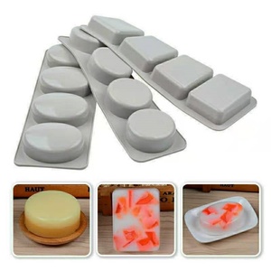 Factory Hot Quality 4 Holes Custom 3d square Rectangular Round <b>Soap</b> <b>Moulds</b> Handmade Silicone <b>Soap</b> Mold with logo - Product Image 3