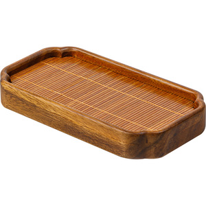 Walnut Wood Bamboo Mat <b>Tea</b> <b>Tray</b> Small Household Dry Brewing Solid Wood Draining <b>Tray</b> New Chinese Style - Product Image 5