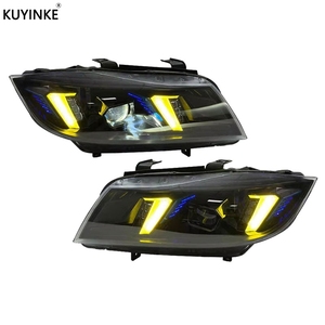 KUYINKE Phares avant LED de mise à niveau pré-LCI pour <span class=keywords><strong>BMW</strong></span> Série 3 / E90 2005 2006 2007 <span class=keywords><strong>2010</strong></span> 2011, ensemble de phares xénon pour berline - Product Image 1
