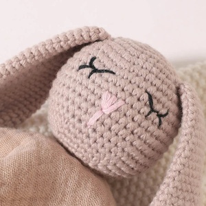 Serviette douce en forme de lapin pour bébé, couverture, jouet de sommeil, serviette de bain, bavoir, tissu d'épaulette, <span class=keywords><strong>doudou</strong></span>, motif lapin de dessin animé pour enfants - Product Image 4