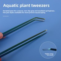 Kit d'outils d'aquascaping écologiques et colorés en acier inoxydable avec ciseaux, pinces et grattoir