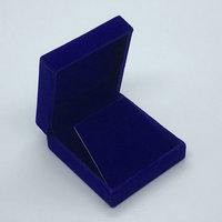 Boîte cadeau en velours pour bijoux, avec fermeture ouverte, pour pendentifs et colliers, personnalisable avec logo pour marques de détail
