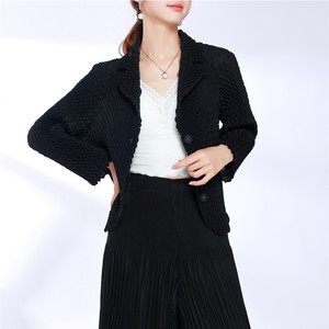 High-End Miyake Plissee Damen anzug Jacken Slim Button Dickes Freizeit kleid Mäntel Fashion Blazer - Product Image 4