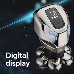 เครื่องโกนหนวดไฟฟ้าแบบแม่เหล็ก 7 ใบมีด ชาร์จผ่าน USB สำหรับใช้ในบ้านและโรงแรม ดีไซน์แบบโรตารี่สำหรับโกนศีรษะ - Product Image 5