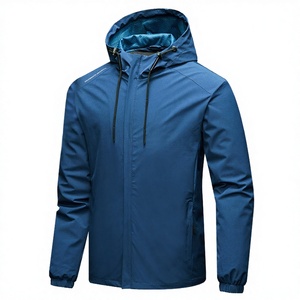 Custom Logo Hooded Autumn Outdoor Waterproof Breathable Eco-Friendly <b>Fleece</b> <b>Jacket</b> with Zipper Closure Plain Dyed for Men - Product Image 2