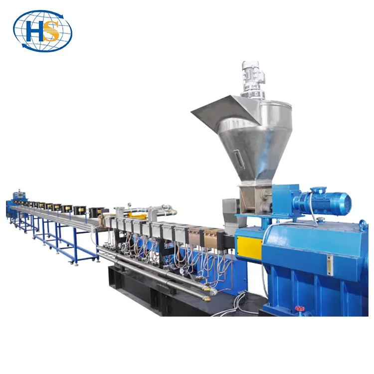 WPC Plastic Granules Extrusion Machine Production Line/Pellet Extruder Polyethylene Twin Screw Plastic Machine