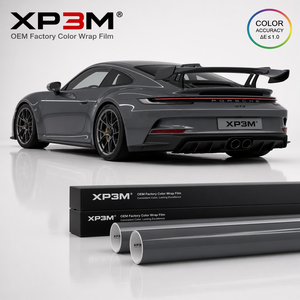 Film de protection de voiture XP3M Battleship Gray OEM Gloss TPU Color PPF 7,5 mil auto-réparant anti-rayures anti-jaunissement avec canaux de libération d'air - Product Image 1