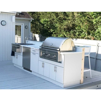 Cuisine extérieure modulaire en acier inoxydable moderne et personnalisée avec barbecue