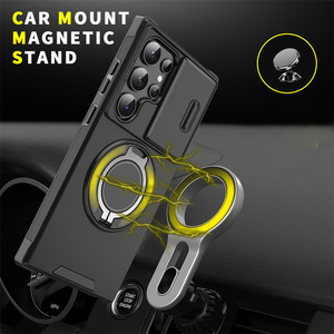 Étui de <span class=keywords><strong>protection</strong></span> magnétique avec anneau et support pour objectif coulissant pour Samsung Galaxy S26 S25 S24 S23 S22 S21 Ultra <span class=keywords><strong>FE</strong></span> + S25 Edge Armor - Product Image 4