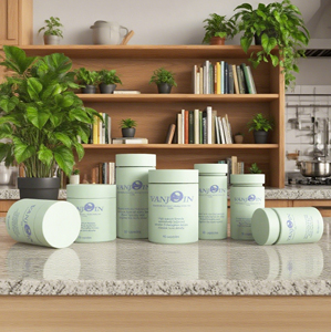 Commercio all'ingrosso 100ml 200ml 300ml eco-friendly opaca capsula contenitore integratore barattolo con coperchio a vite - Product Image 5