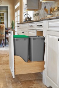Gabinete de Cocina Contemporáneo de Madera con Cubo de Basura Bajo el Gabinete y Contenedor Deslizable de Fácil Instalación - Product Image 2