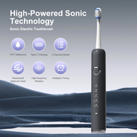 Brosse à dents électrique sonique de haute qualité, oscillation rapide, élimination de la plaque dentaire, sans danger pour l'émail, poignée ergonomique antidérapante, utilisation domestique