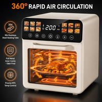 Four à Friture à Air Chaud Numérique Multifonctionnel 12,5 L OEM ODM avec Écran Tactile, Rôtissoire, Cuisson, Déshydratation et Convection pour la Maison