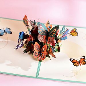 Cartes de vœux 3D papillon en papier avec carte de message et enveloppe - Product Image 4
