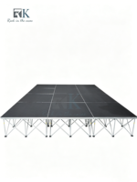 Plateforme de scène portable en aluminium avec escalier, scène pliable en alliage d'aluminium pour événements, concerts et mariages