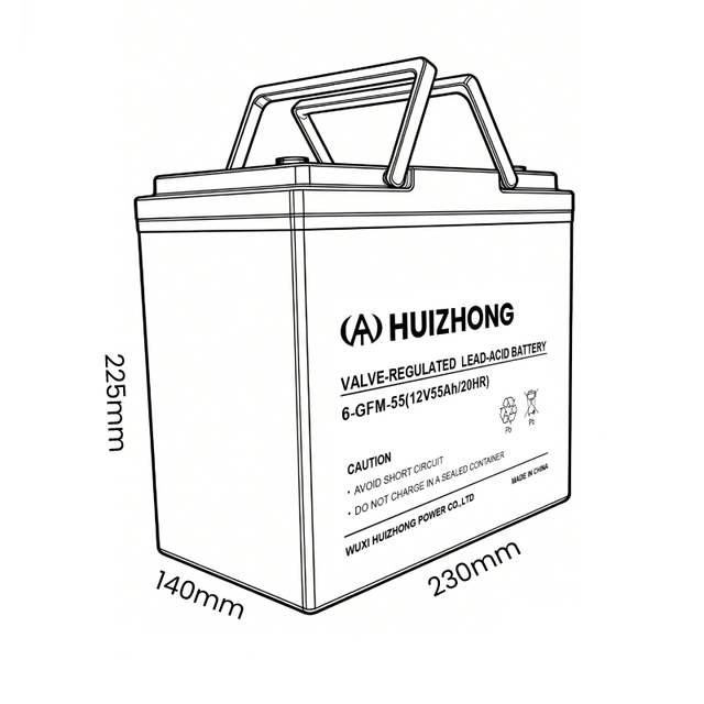 Sealed AGM Deep Cycle Lead Acid Battery 12V 55-100AH Maintenance-Free for Solar Energy System and UPS