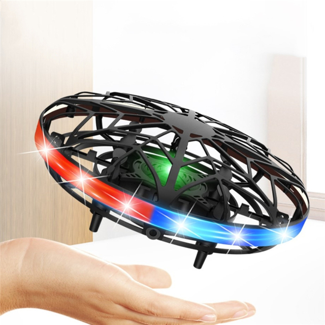 UFO LED Mini Drone for Kids/Small RC Drone for Beginners/Hand Operated Drone with 3 Flying Modes Remote Control Drone ufo