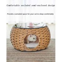 Maison pour chat moderne de haute qualité avec toit en verre, en PE imperméable, facile à nettoyer, pour salon et extérieur, toutes saisons, mobilier pour animaux de compagnie