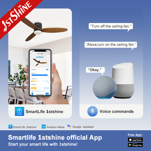 1stshine Ventilateur de plafond 52 pouces 3 pales en bois Ventilateur de plafond décoratif Ventilateurs de plafond à économie d'énergie - Product Image 6